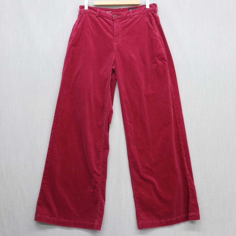 AG Adriano Goldschmied Stella Pants Womens 28 Pink Corduroy Wide Leg Palazzo